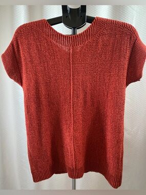 Cable & Gauge Burnt Orange Knit Top, Size S
